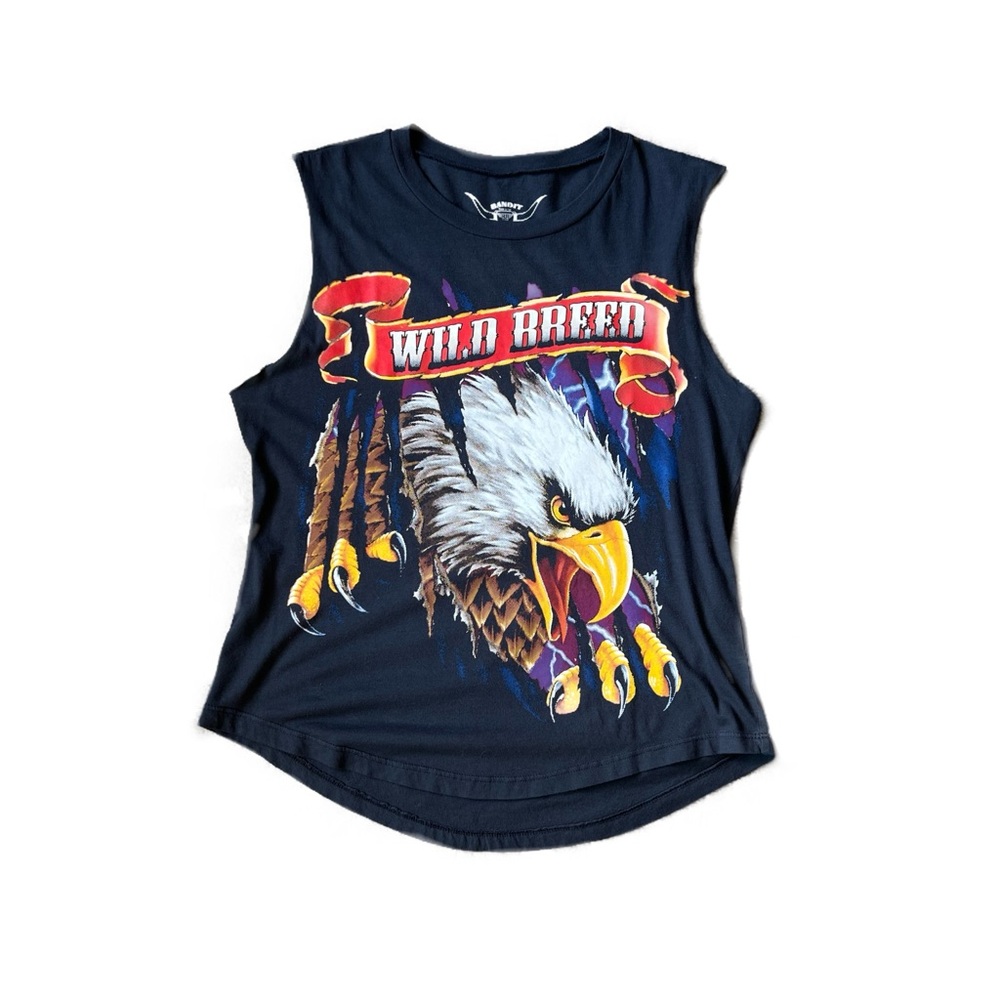 BANDIT Brand Wild Breed Eagle Graphic Tank Top, Rock n Roll, Moto, Biker, Sz - S